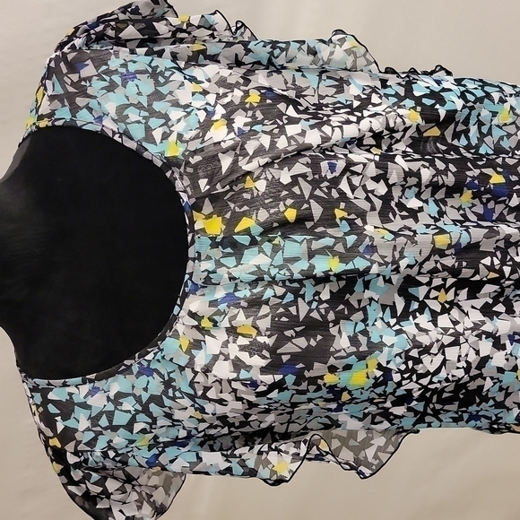 CATO 2 piece skirt set with multicolor top and black skirt size large - Picture 2 of 13